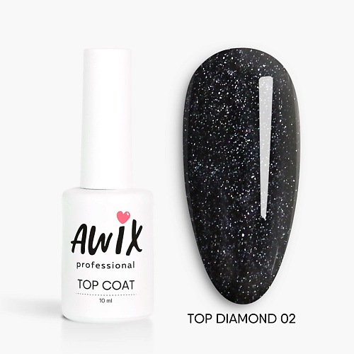 AWIX Топ для гель лака опал с шиммером эффектом мерцания Diamond 10.0 лак для ногтей с гелевым эффектом kiki gel effect 023 розовато лиловый
