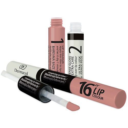 Тинт для губ DERMACOL Устойчивая краска 16H Lip Colour для губ 2 в 1