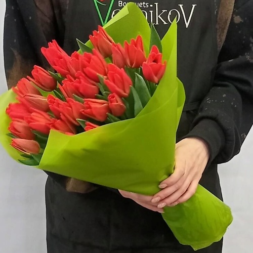 VORNIKOV BOUQUETS Букет из 25 тюльпанов красных MPL301694 - фото 1