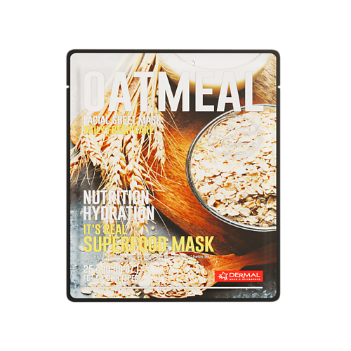 DERMAL Superfood Маска для лица с овсяными отрубями 25.0 маска для лица dermal с витамином с и коллагеном