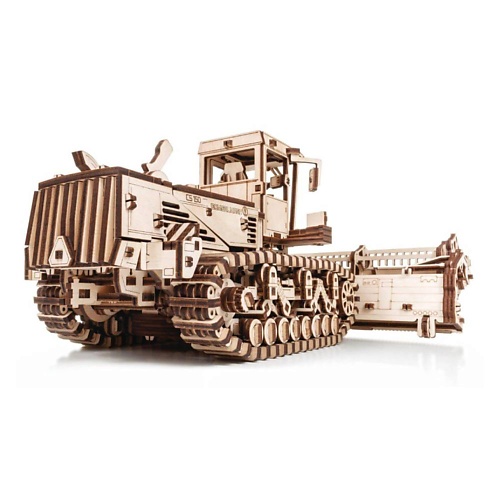 EWA ECO-WOOD-ART Деревянный конструктор 3D Косилка самоходная CS-150 1.0 конструктор железная дорога поезд и конвейер на руднике блокмена