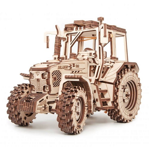 EWA ECO-WOOD-ART Деревянный конструктор 3D Трактор БЕЛАРУС 82 1.0 подсвечник деревянный под 1 свечу квадратный массив 6×6×3 см