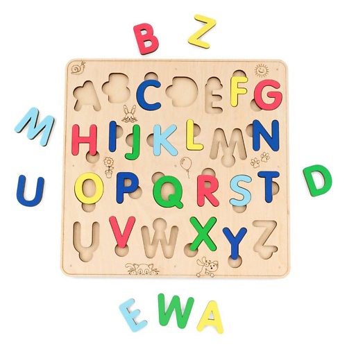 EWA ECO-WOOD-ART Сортер деревянный Английский Алфавит 1.0 английский язык словарные головоломки кроссворды филворды