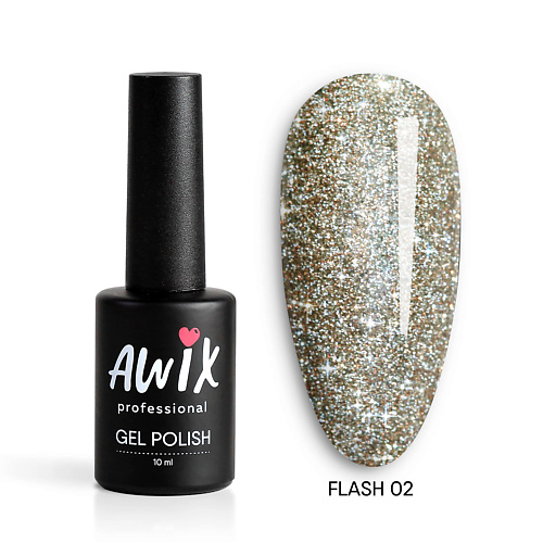 цена Гель-лак для ногтей AWIX Светоотражающий гель лак для ногтей с блестками Flash