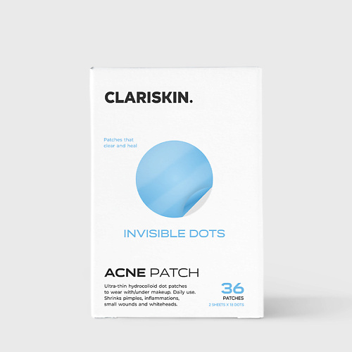 CLARISKIN Invisible Dots Патчи от прыщей и акне  невидимые от воспалений и под макияж 36.0 невидимые помощники