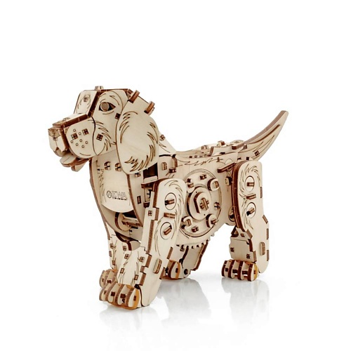 EWA ECO-WOOD-ART Деревянный конструктор 3D Механическая собака Puppy 1.0 гравюра с эффектом серебра собака бигль