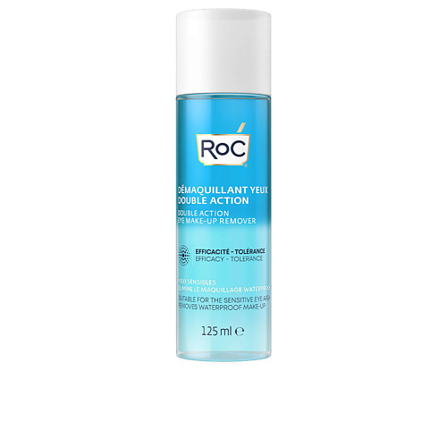 ROC Жидкость для снятия водостойкого макияжа с чувствительной кожи глаз 124.0 aurelia жидкость для снятия лака чувствительные хрупкие ногти mild nail polish 100 мл