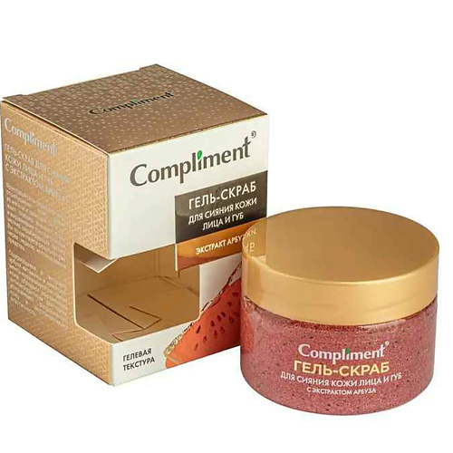 COMPLIMENT Гель-скраб для сияния кожи лица и губ с экстрактом арбуза 100.0 compliment аква спрей оживляющий с экстрактом ламинарии 200 0