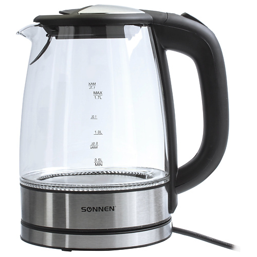 SONNEN Чайник электрический KT-1788 1.0 mi чайник электрический mi smart kettle pro mjhwsh02ym bhr4198gl 1