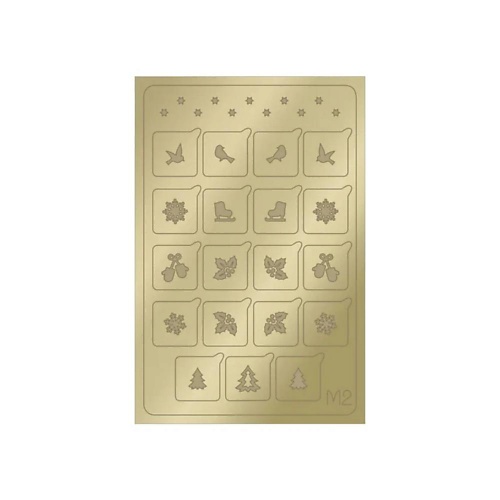 Наклейки для ногтей AEROPUFFING Металлизированные наклейки Metallic Stickers №M02 Gold