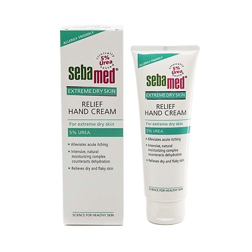 SEBAMED Интенсивно увлажняющий крем для рук Relief Hand Cream с мочевиной, для очень сухой кожи 75.0 успокаивающий крем от покраснений и отечности redness relief cream sens