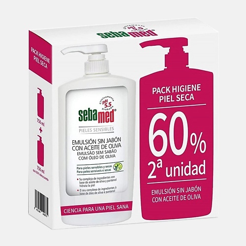 SEBAMED Набор: Эмульсия для очищения сухой кожи с маслом оливы 1500.0