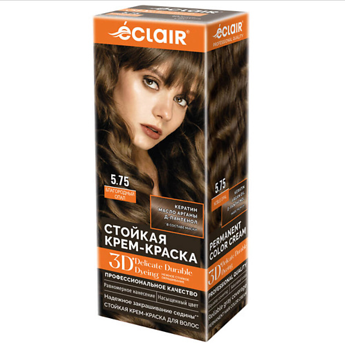 Краска для волос ECLAIR Стойкая крем краска для волос 3D фото