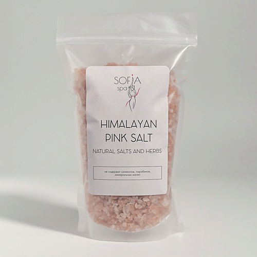 SOFIA SPA Гималайская природная розовая соль для ванн SPA DETOX 500.0 розовая гималайская соль marespa premium крупная 2 5 кг
