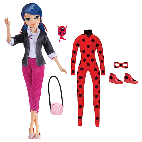 кукла супер кот miraculous ladybug мерцающий костюм 50195 кукла MIRACULOUS Кукла Тайный супергерой: Маринет Леди баг и Супер кот