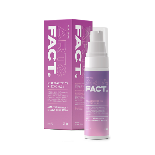 ART&FACT Корректирующий крем-гель антиакне для проблемной кожи с ниацинамидом и цинком 30.0 compliment гель для умывания очищающий с салициловой кислотой и цинком 200 0