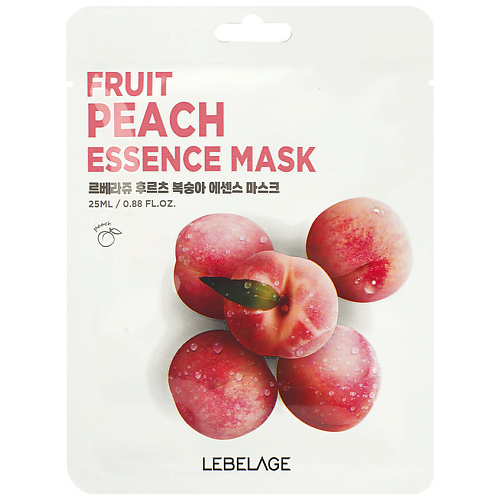 LEBELAGE Тканевая маска для лица с экстрактом персика 25.0 grace face увлажняющий лосьон для тела с экстрактом персика с легким шиммером 250