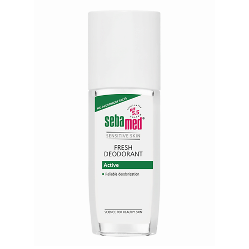 SEBAMED Дезодорант-спрей Fresh Deo Active без солей алюминия 75.0 apivita дезодорант с прополисом и пробиотиками be fresh 24 часа защиты 12 50 мл