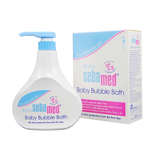 SEBAMED Успокаивающая и увлажняющая детская пена для ванн Baby Bubble Bath 500.0 bioteq детская крем пена для ванн лаванда и ромашка успокаивающая 0 750
