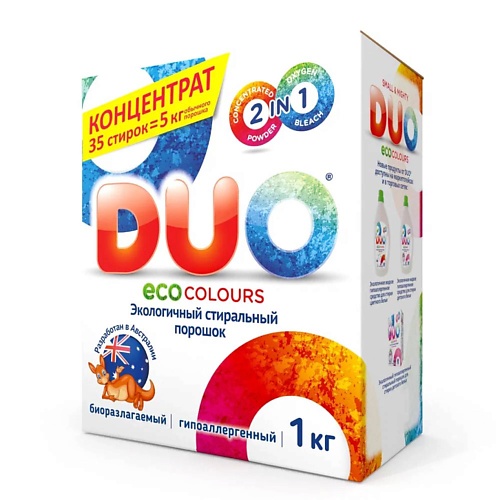 фото Duo стиральный порошок eco colours для цветного белья 1000.0