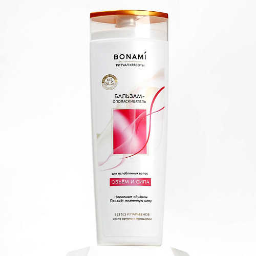 BONAMI Бальзам для волос с маслом аграны и макадамии, объем и сила 400.0 сила лиса