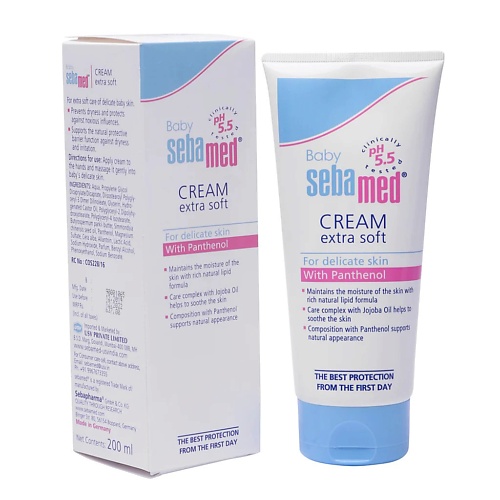 SEBAMED Смягчающий детский крем Baby Cream Extra Soft для чувствительной кожи 200.0 очищающий смягчающий крем клинанс гидра avene
