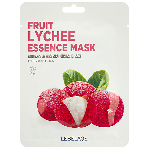 LEBELAGE Тканевая маска для лица с экстрактом личи 25.0 батончик мюсли личи в йогуртовой глазури abc healthy food 30г