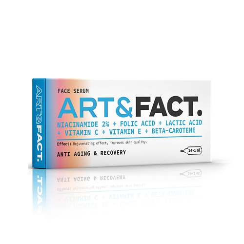 ART&FACT Витаминная сыворотка под мезороллер для лица с ниацинамидом, фолиевой и молочной кислотой 14.0 iunik сыворотка для лица витаминная серия 50