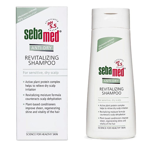 Шампунь для волос SEBAMED Восстанавливающий шампунь Anti-Dry Revitalizing против сухости кожи головы фото