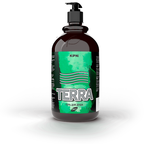 KIPNI Гель для душа (мужские ароматы) с дозатором TERRA 1000.0 спирт нашатырный 1 л kipni ту