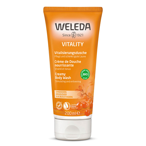 WELEDA Восстанавливающий крем-гель для душа Vitality Sea Buckthorn с облепихой 200.0