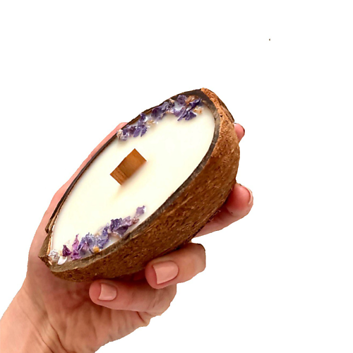 CANDLE ZEN Свеча интерьерная в кокосе  без аромата 200.0