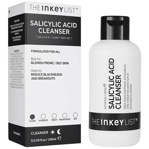 THE INKEY LIST Гель для умывания с салициловой кислотой alicylic Acid Cleanser для проблемной кожи 150.0 pixi стикеры с салициловой кислотой против пятен clarity blemish 24