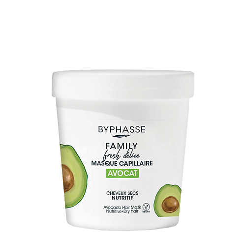 фото Byphasse маска для волос family fresh delice авокадо для сухих волос 250.0