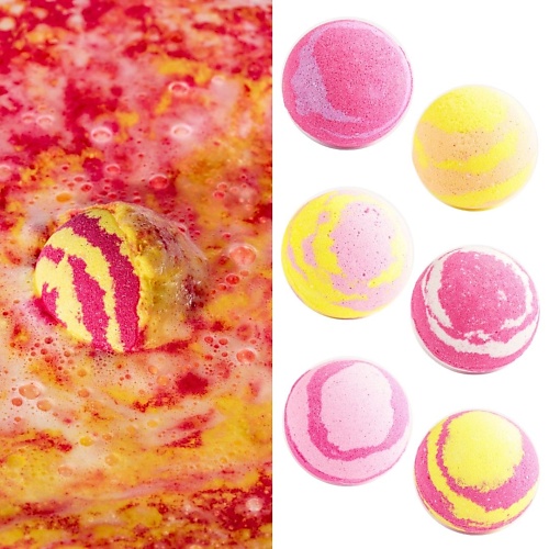 DEWPOINT Натуральные бомбочки для ванны с разноцветной пеной и ягодными ароматами 6.0 savonry шарик для ванны с пеной яблоко и корица 145