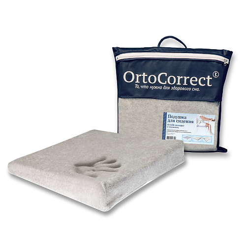 ORTOCORRECT Подушка для сидения Квадрат с уклоном с эффектом памяти ortofix ортопедическая подушка с эффектом памяти для сна массажная