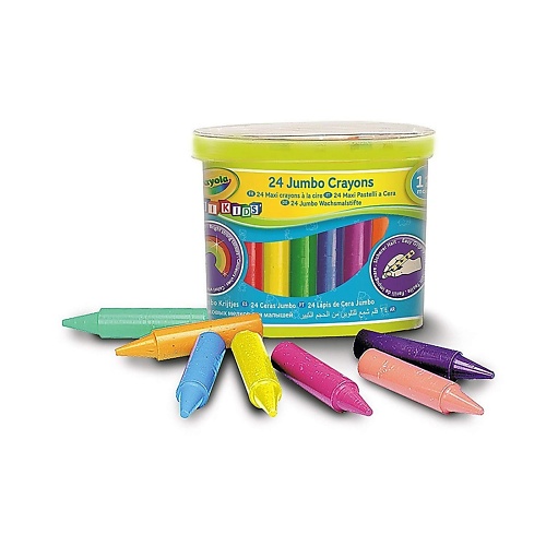 CRAYOLA Смывемые восковые мелки для малышей  Mini Kids Thick Wax Crayons вкусная каша стихи для малышей