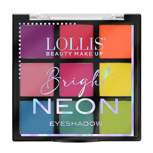 LOLLIS Тени для век Bright Neon Eyeshadow 9 Colors пакет а5 23 18 10 bright birthday нейтр бум мат ламинат ассорти