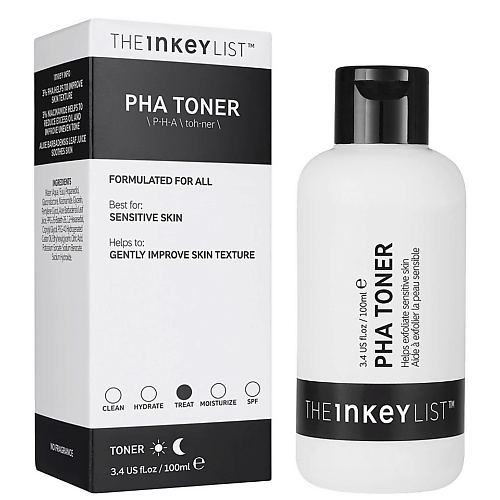 цена Тонер для лица THE INKEY LIST Отшелушивающий кислотный тонер PHA Toner