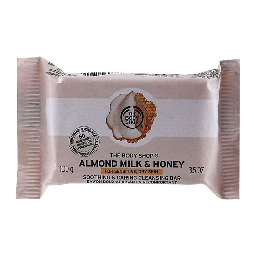 цена Мыло твердое THE BODY SHOP Нежное мыло для сухой и чувствительной кожи Almond Milk & Honey Soap