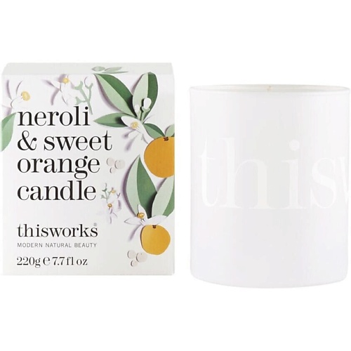 THIS WORKS Ароматическая свеча Neroli & Sweet Orange С маслами нероли и сладкого апельсина 220.0 dom aroma свеча ароматическая бамбуковый лес 125