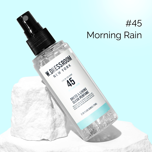 W. DRESSROOM Парфюмированный спрей для одежды и дома No.45 Morning Rain 70.0 гель сильной фиксации hair manya rain gel