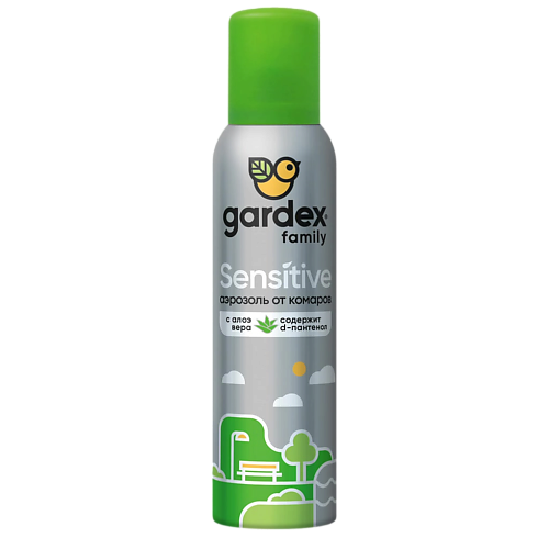GARDEX Family Аэрозоль от комаров Sensitive 150.0 москитол универсальная защита аэрозоль от комаров 150мл