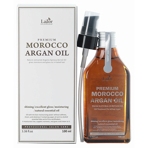 LADOR Марокканское аргановое масло для волос Premium Morocco Argan Hair Oil 100.0 бессиликоновый бальзам для волос lador