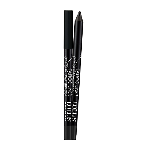 фото Lollis подводка для глаз tattoo liner longlasting & waterproof carbon black