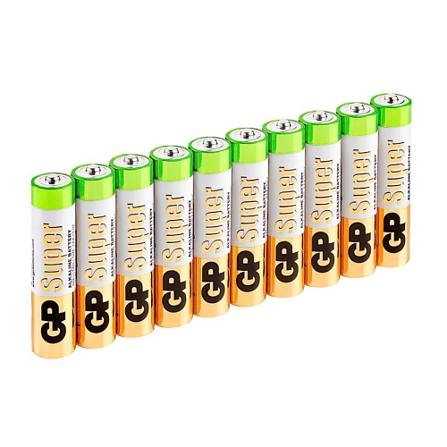GP BATTERIES Батарейки ААА мизинчиковые алкалиновые Super Alkaline, набор 10 шт 10.0 sonnen батарейки alkaline аа lr6 15а пальчиковые 24