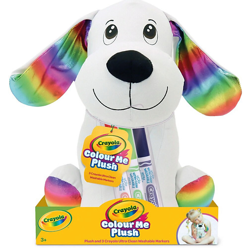 CRAYOLA Набор для творчества Colour Me Plush: Плюшевая собачка + Фломастеры