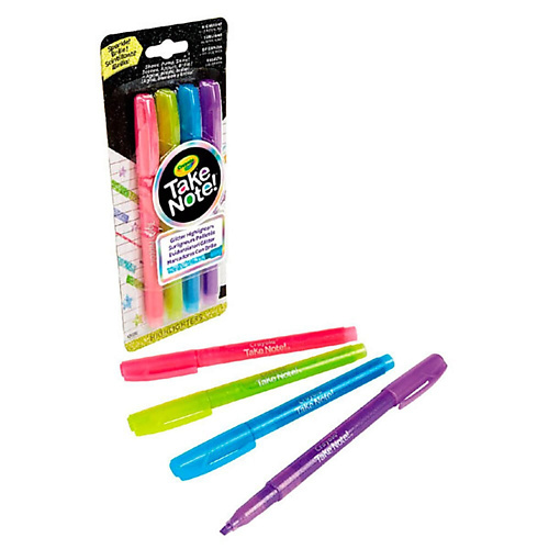 CRAYOLA Маркеры с блестками Take Note Glitter Highlighters take and go scent of new york 10