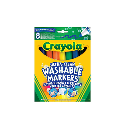 

CRAYOLA Смываемые фломастеры с широким пером Ultra Clean Broad Line Markers 8.0, Смываемые фломастеры с широким пером Ultra Clean Broad Line Markers