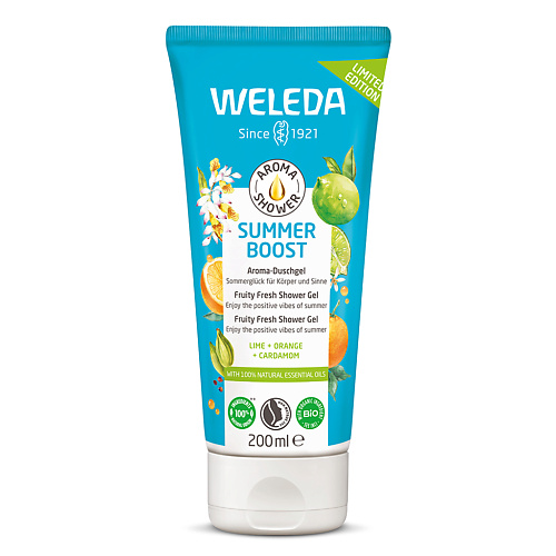 WELEDA Освежающий гель для душа Summer Boost с ароматом цитрусов и кардамона 200.0